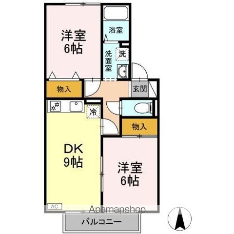 サンシャインハイツ B棟の間取り写真