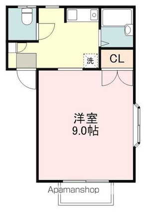 エステート松川[1K/25.7m2]の間取図