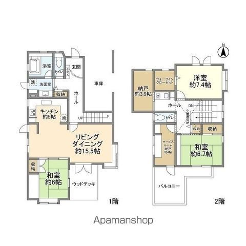 【碑文谷１丁目貸家の間取り】