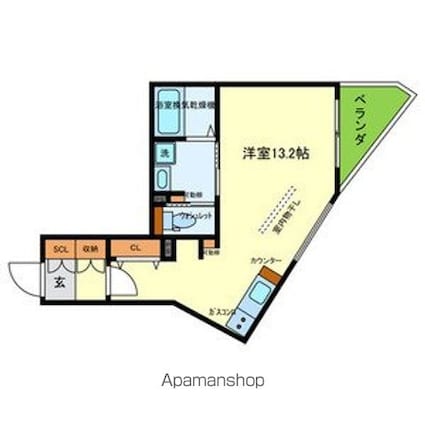 ＣＡＳＡα　ＯＴＳＵＫＹＯ[1R/34.13m2]の間取図