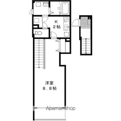 ステーションヒルズ中野[1K/33.38m2]の間取図