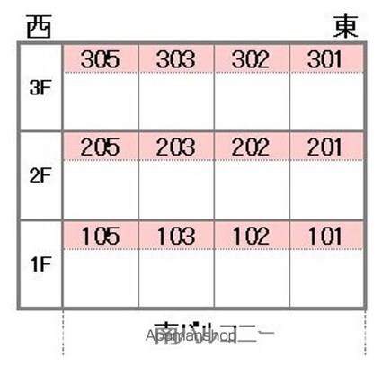 ハイカムール保免[2LDK/50.22m2]の配置図