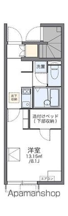 レオネクストアビタシオン春日[1K/23.61m2]の間取図