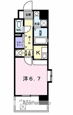 【福岡市博多区吉塚のマンションの間取り】