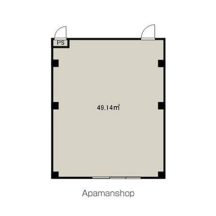 フラシオン[店舗/49.14m2]の間取図