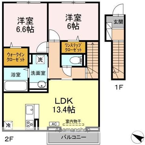 ヴェルジェＢの間取り