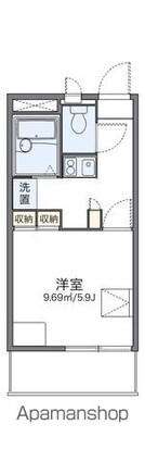 レオパレスｆｌｏｒａⅡ[1K/20.28m2]の間取図