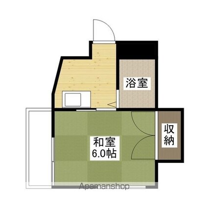 広島県広島市安佐北区落合南３丁目[1K/18m2]の間取図