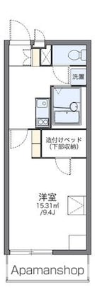 レオパレスソレイユ柏Ⅰ[1K/26.08m2]の間取図