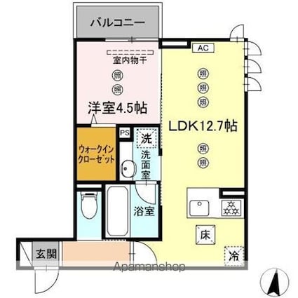 ＤーＲＯＯＭ宇品東[1LDK/42.01m2]の間取図