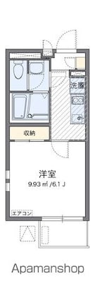 クレイノセイム[1K/21.33m2]の間取図