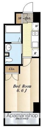 Ｄａｆｆｉｔｔｏ　三鷹[1K/21.5m2]の間取図