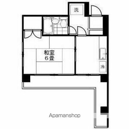 レジデンスアービション[1DK/26.59m2]の間取図