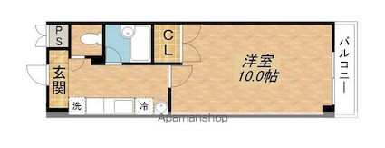 アートプラザ南笠[1K/27.54m2]の間取図