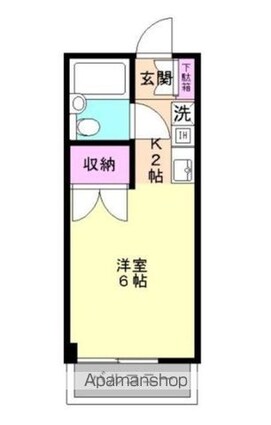 シャトー川島[1K/18m2]の間取図