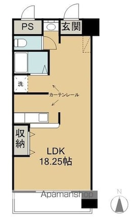 ひまわりやなべ[1LDK/45.62m2]の間取図