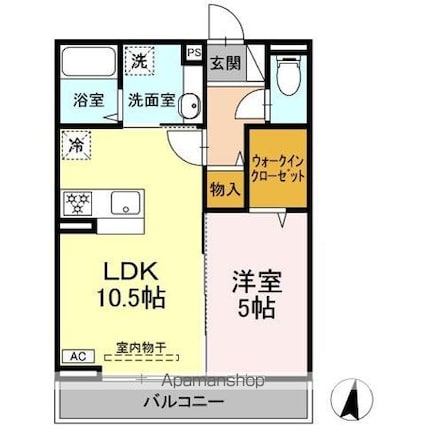 ＮｏＡｓ　Ａｒｋ[1LDK/40.07m2]の間取図