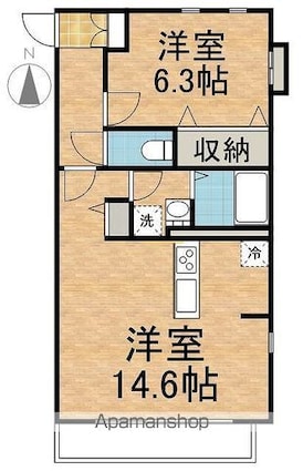 コンフォール[1LDK/47.86m2]の間取図