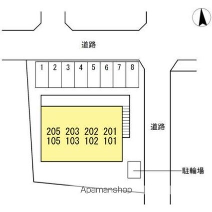 Ｌａ　ｃａｓａ　持田[1R/30.27m2]の配置図