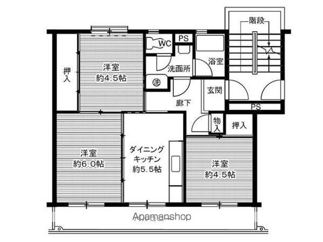 ビレッジハウス笹川109号棟の間取り写真