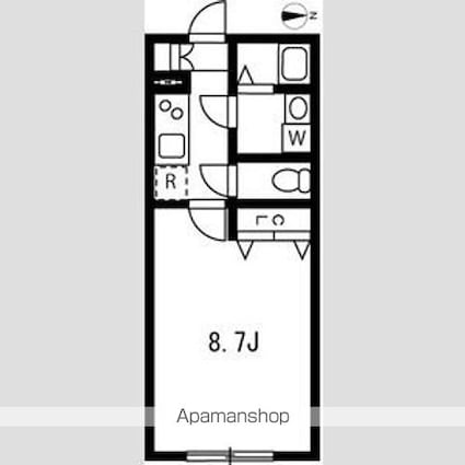 リーガランド方南町[1K/26.48m2]の間取図