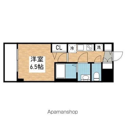 ファステートＮＡＧＯＹＡ今池バレンシア[1K/22.99m2]の間取図