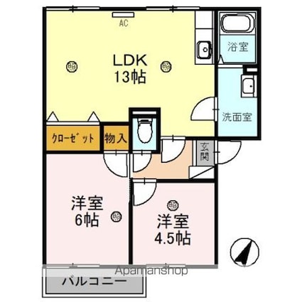 ベルヴェデール　ＩＭＡＩ　Ｉ[2LDK/50.78m2]の間取図
