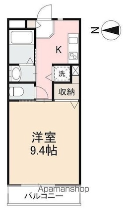 グラン・シャリオ[1K/30.94m2]の間取図