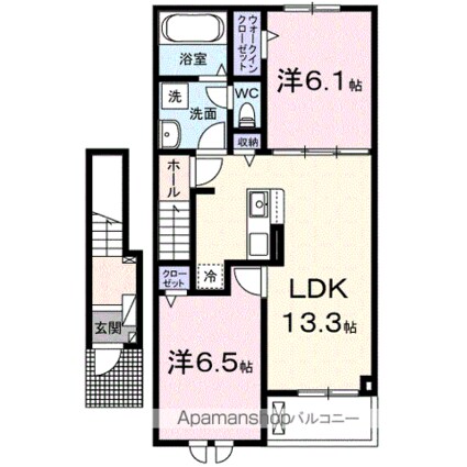 富夢想家　十一番館[2LDK/59.55m2]の間取図