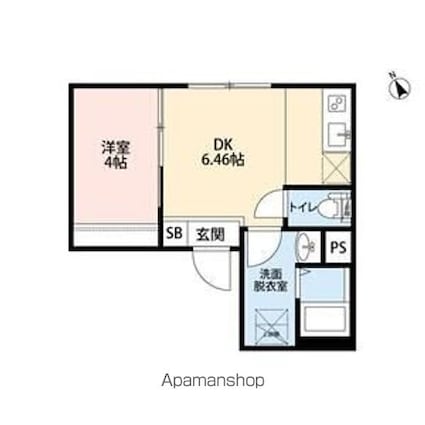 ＳＰＯＹ戸越銀座[1DK/25.2m2]の間取図