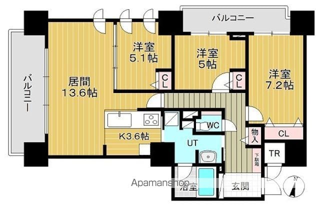 プレミスト円山表参道の間取り写真