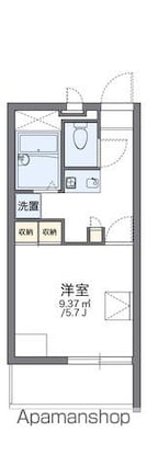 レオパレスシャルロット[1K/20.28m2]の間取図