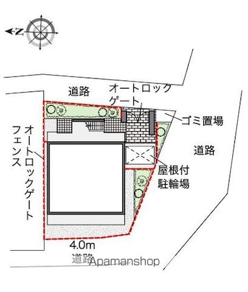 レオパレスグリナリー梅島[1K/20.81m2]の配置図