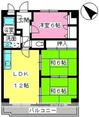 【福岡市南区三宅のマンションの間取り】