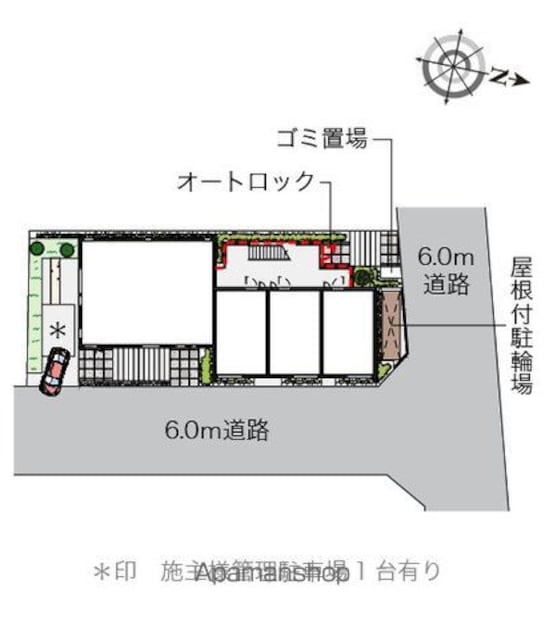 クレイノｋｅｙａｋｉⅢ[1K/21.53m2]の配置図