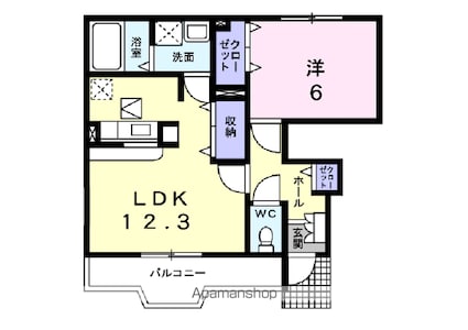 カーサグランデ[1LDK/45.99m2]の間取図