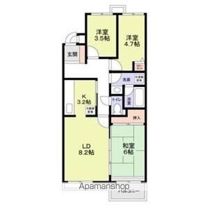 コスモリード三軒茶屋[3LDK/65.51m2]の間取図