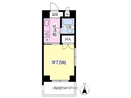 ＭＡＲＩＮＥ　ＨＯＵＳＥ[1K/23.79m2]の間取図