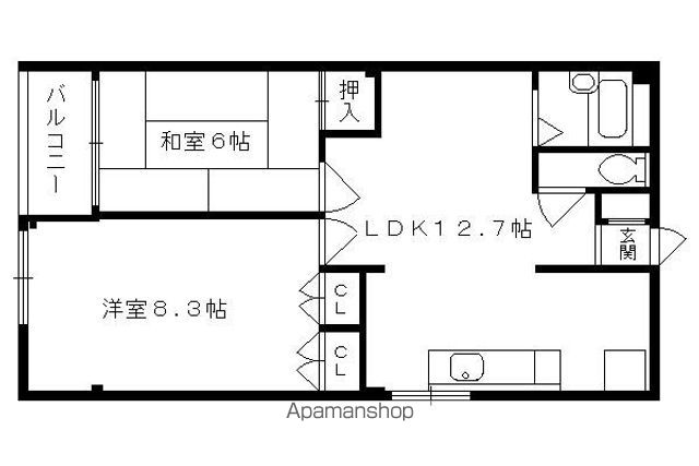 富小路マンションの間取り写真