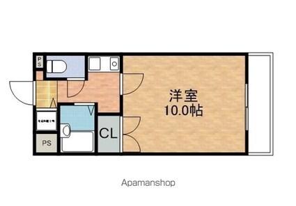 ブリリアント平田[1K/28.12m2]の間取図