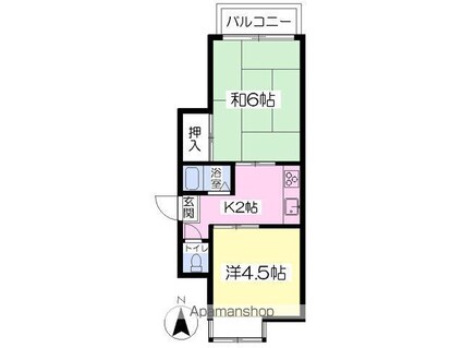 メゾン・ビッグⅠ[2K/24.5m2]の間取図