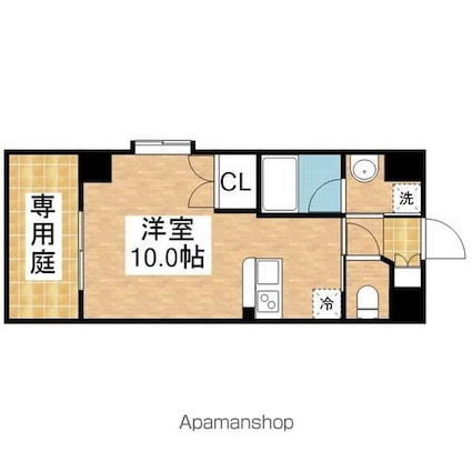 シティライフ今池南[1R/24.72m2]の間取図