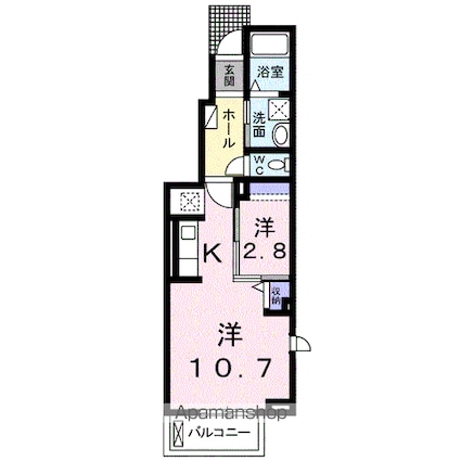 ラフレシール・Ｍ[1K/34.81m2]の間取図