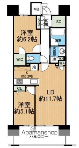 サンメゾン水前寺駅前ゲートの間取り写真