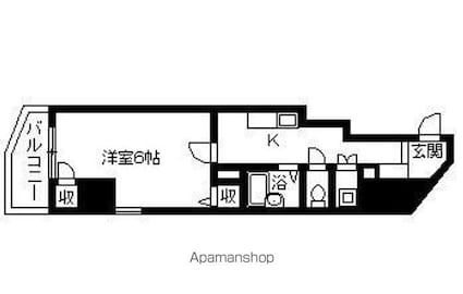 ステージファースト三軒茶屋[1K/26.25m2]の間取図