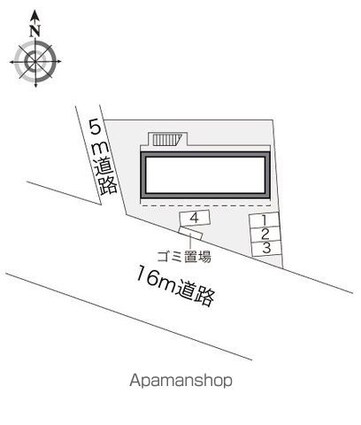 東京都練馬区春日町１丁目[1K/19.87m2]の配置図