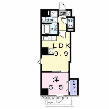 プラムツリー神楽坂[1LDK/37.92m2]の間取図