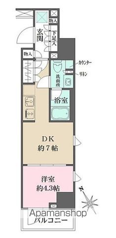 ルフォンプログレ四谷の間取り写真