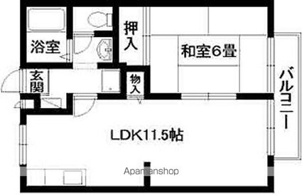 和歌山県和歌山市六十谷[1LDK/40.92m2]の間取図