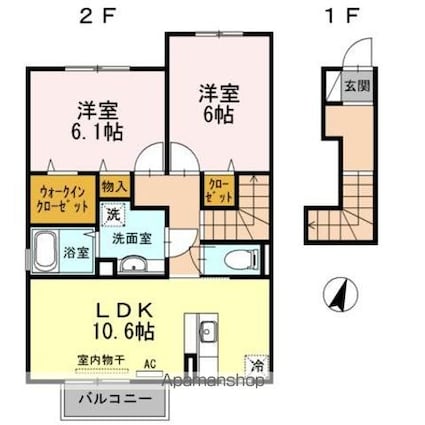 ルーラル　タウン[2LDK/61.14m2]の間取図